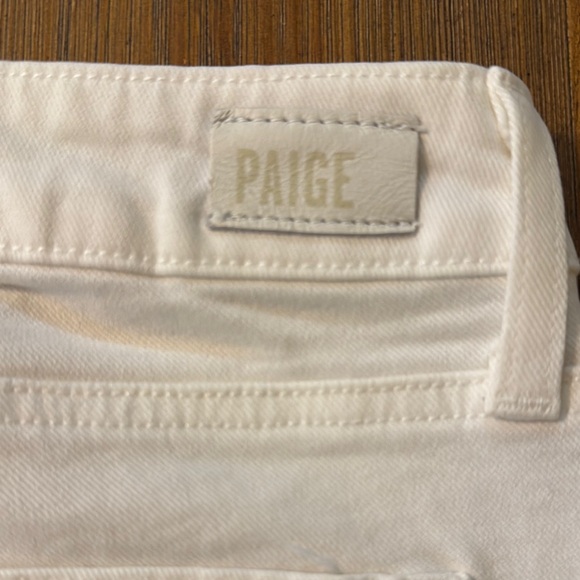 PAIGE White Skyline Ankle Peg Jeans With Distressed Hem Sz 26 - Picture 8 of 8